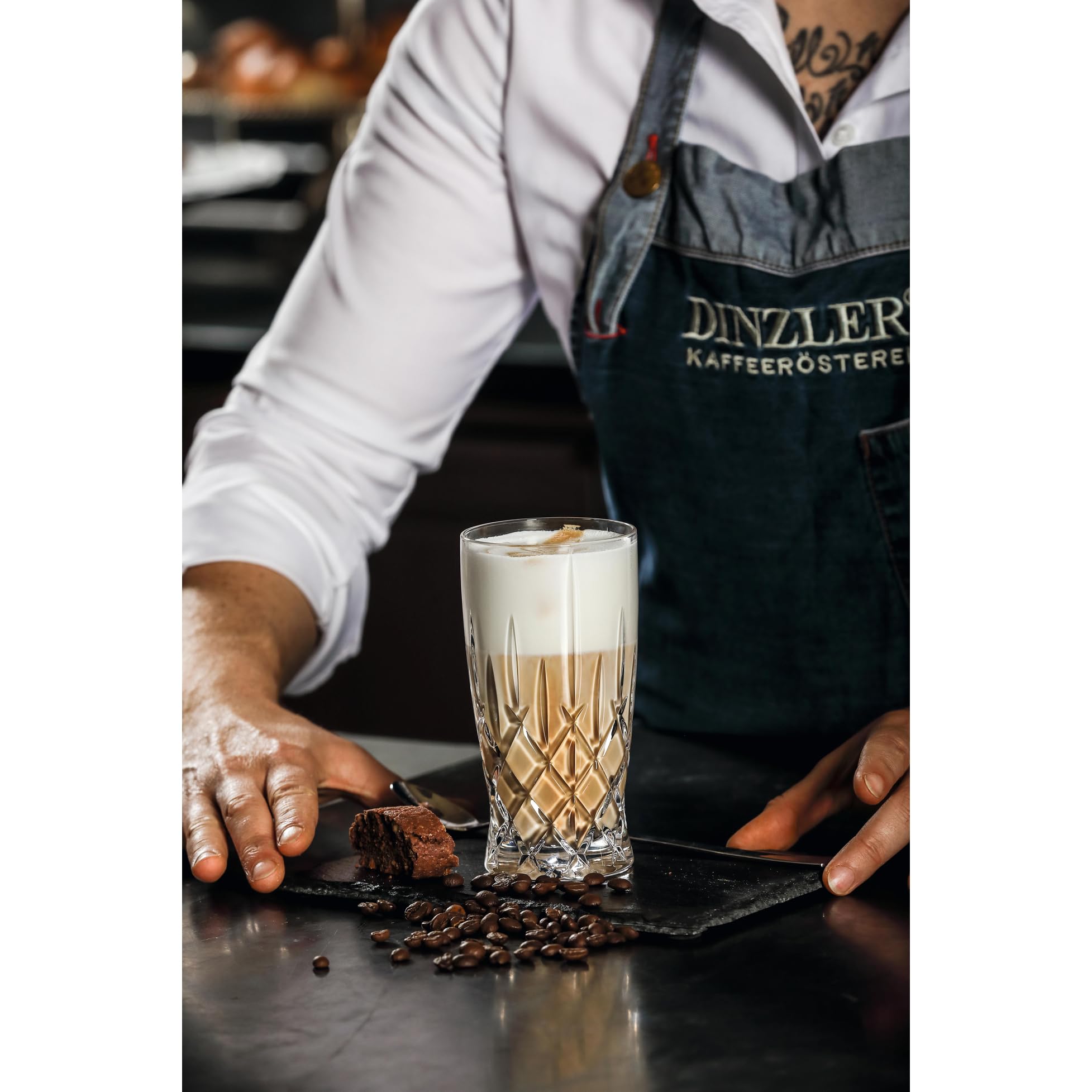 Spiegelau & Nachtmann 2-częściowy zestaw szklanek do latte macchiato, szkło kryształowe, 350 ml, Noblesse Barista, 104893