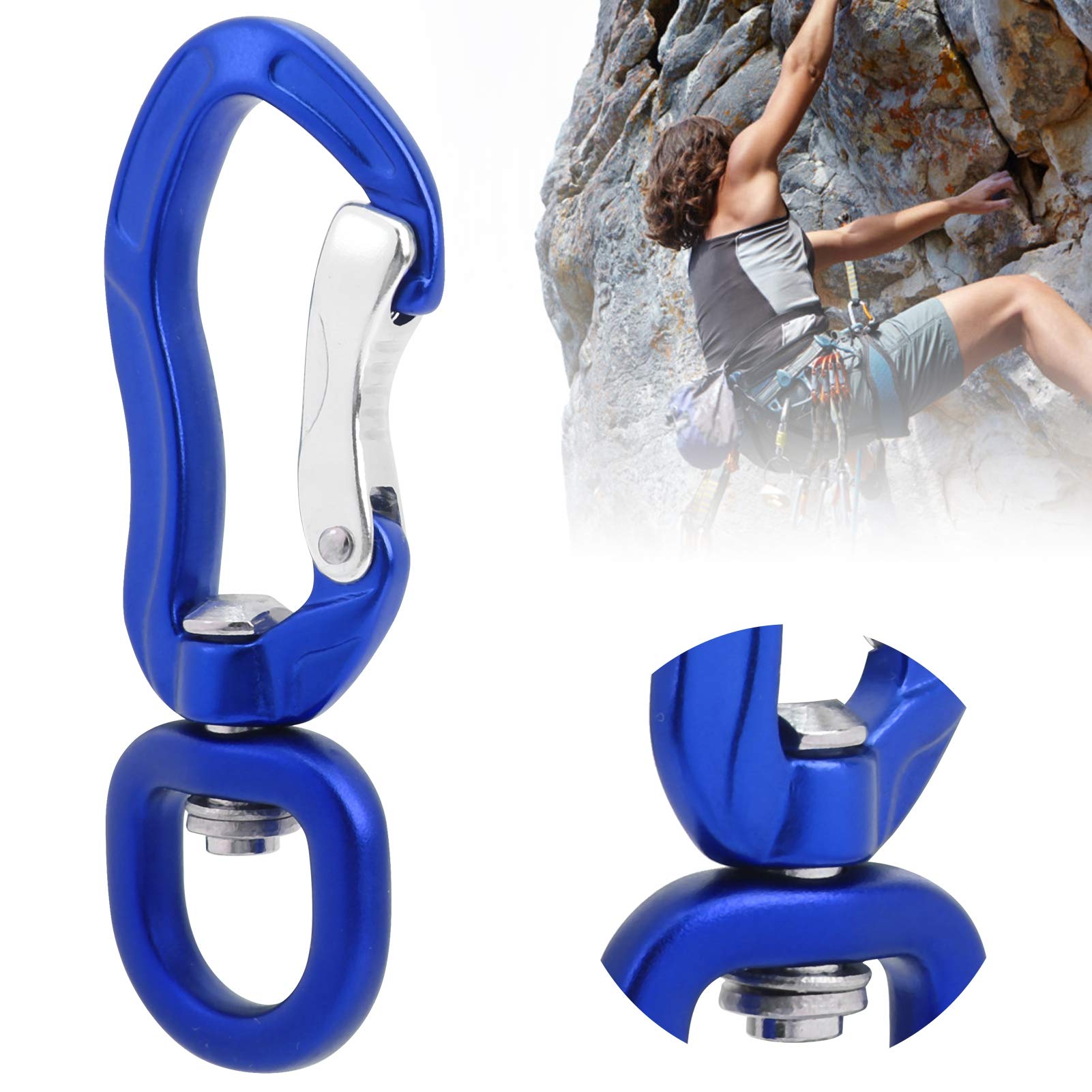 14 Moschettoni Girevoli Con Gancio - Lega Di Zinco, 65mm, Per Cani, Portachiavi, Attività Outdoor - Foto 10