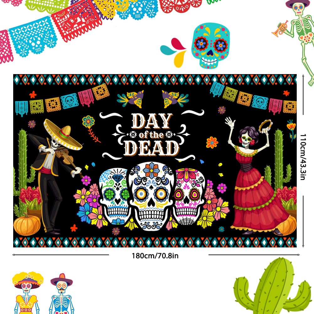 Tag Der Toten Fotohintergrund – 2,1x1,5 M, Vinyl, Mit Ringelblumen & Totenkopf-Motiv Für Halloween-Partys
