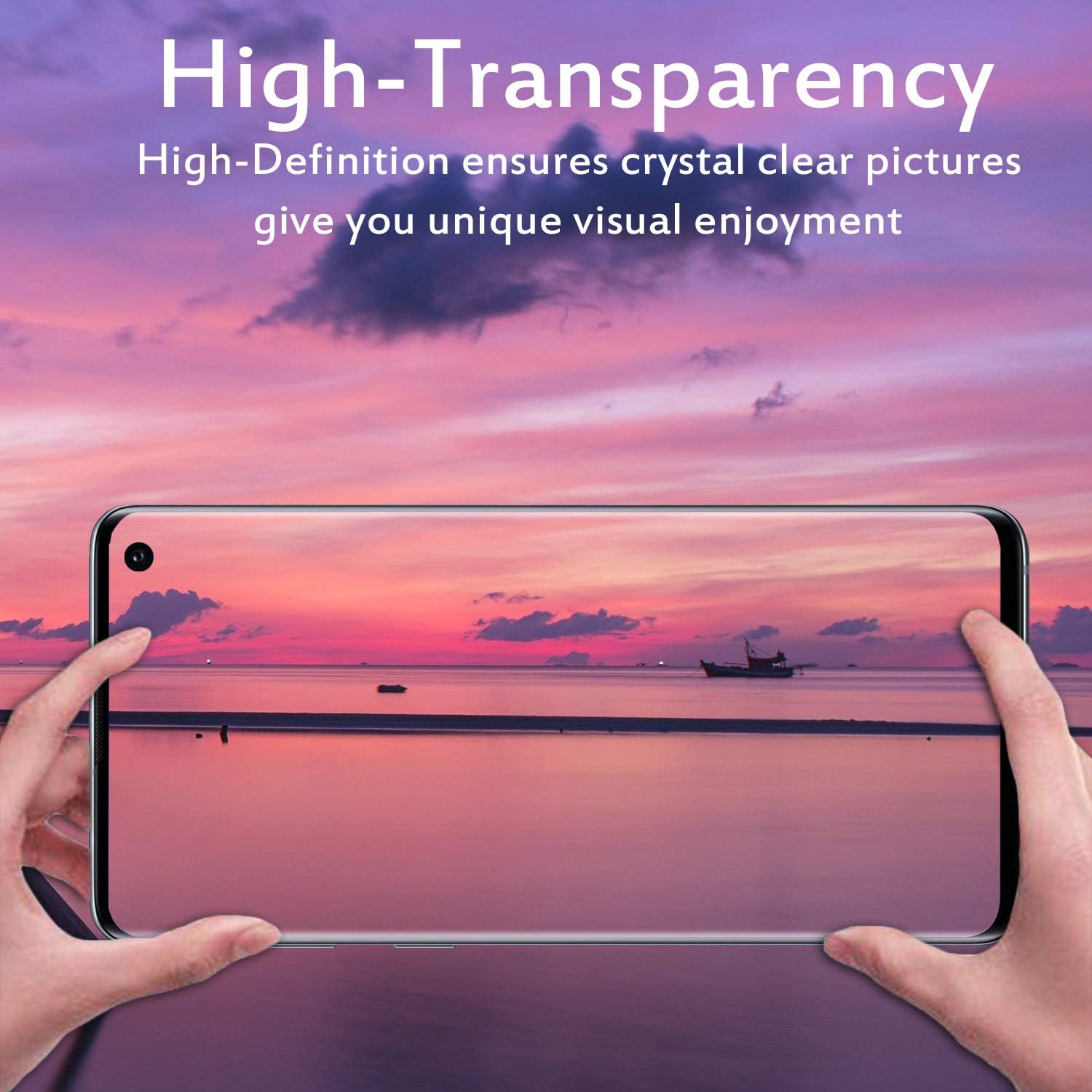 Compatible for Samsung Galaxy S10 Screen Protector-9H Tempered Glass,Ultrasonic Fingerprint Compatible,3D Curved, HD Clear,Case Friendly,Bubble Free