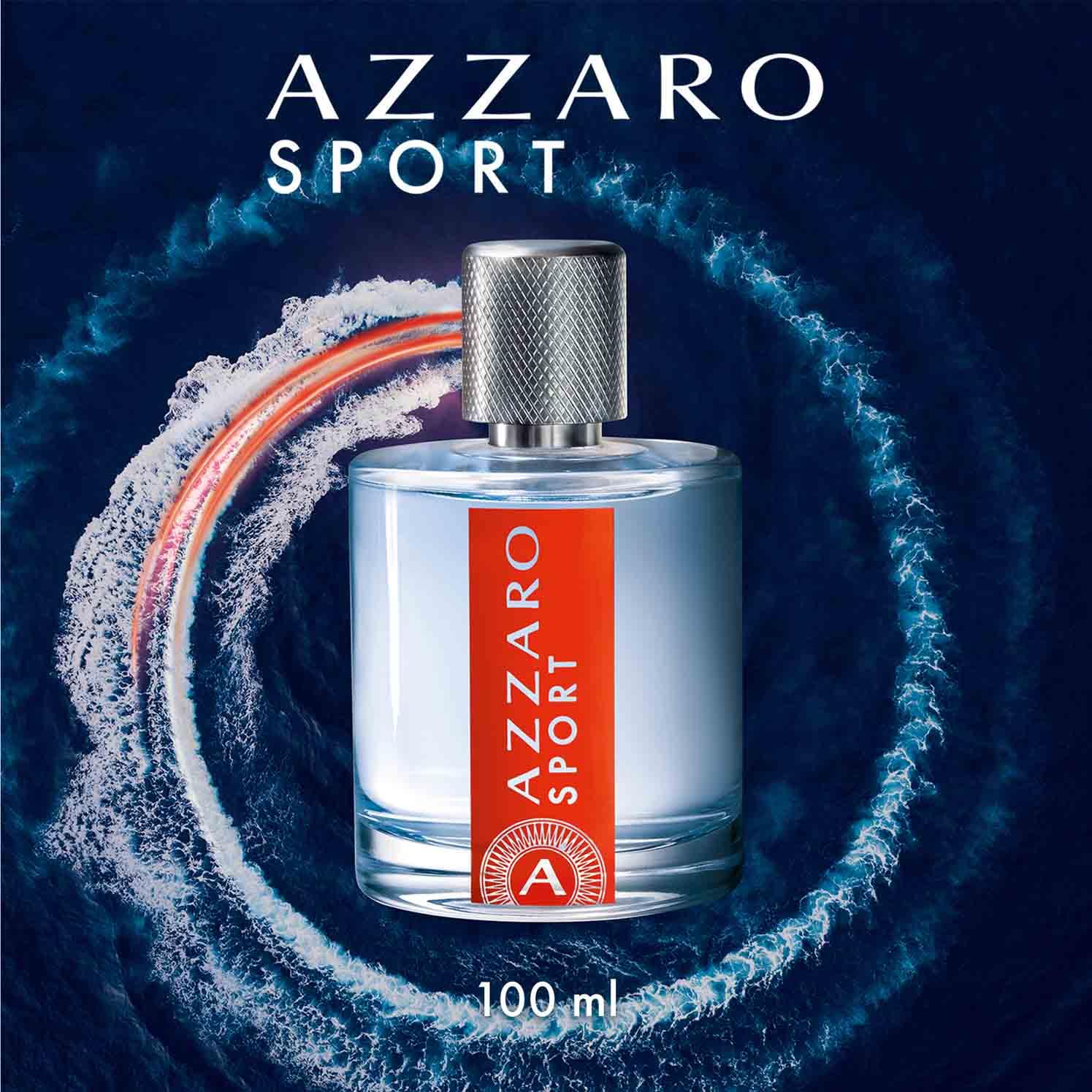 Azzaro Sport Eau de Toilette Uomo, Profumo Uomo Fresco e Vivace, Fragranza dalle Note Agrumate e Aromatiche, Con Pompelmo, Salvia Sclarea e Legno di Sandalo, A Lunga Durata, 100 ml