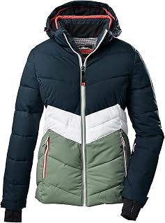 Ksw 1 Wmn Ski Qltd Jckt Chaqueta/chaqueta de invierno con aspecto de plumón con capucha con cremallera y protección contra la nieve Mujer