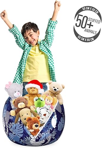 Miniatura 129 de Lunarable Silla de almacenamiento para adolescentes, coloridos patines de estilo retro, para actividades juveniles, para niñas y niños, divertido