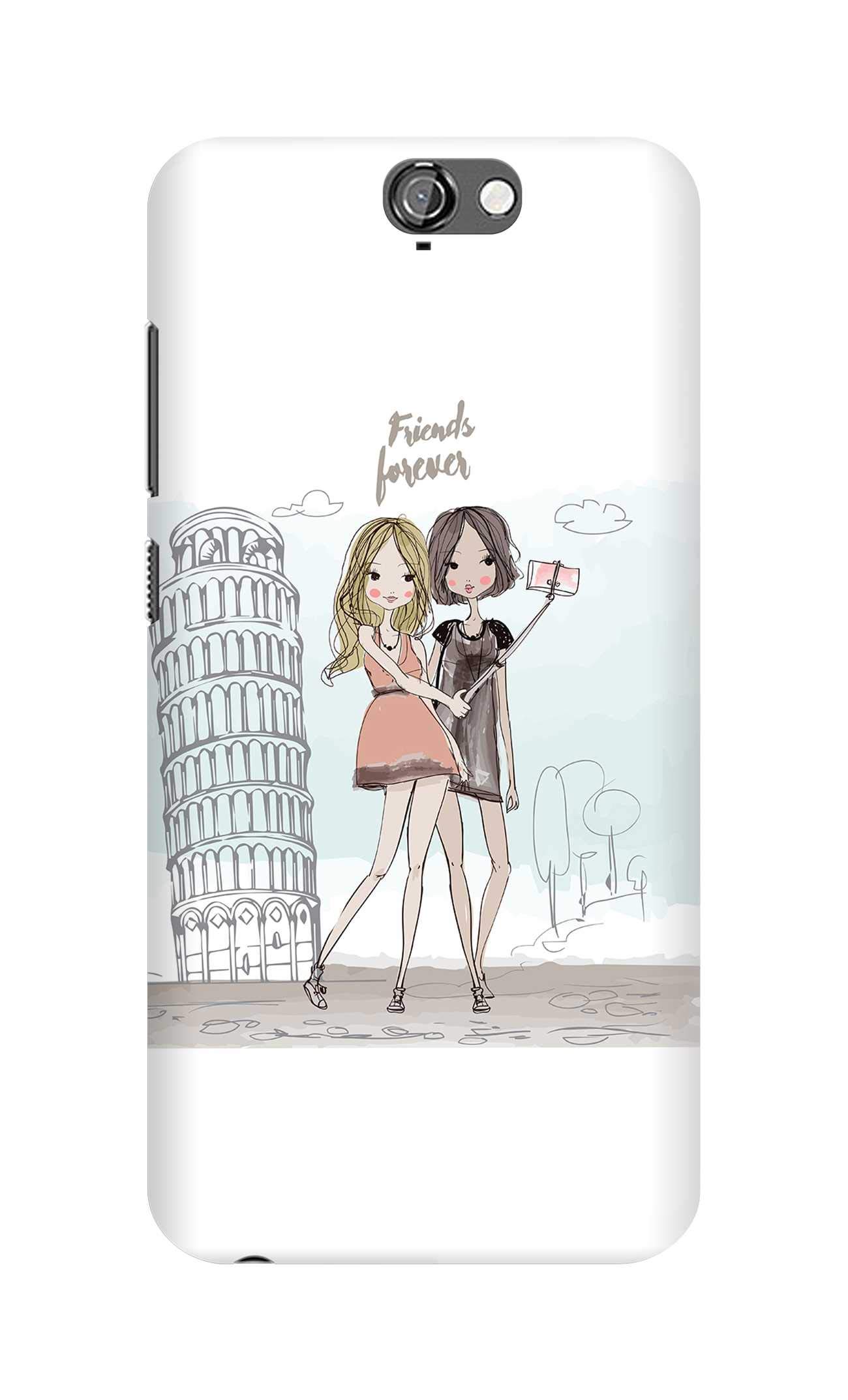 StylizeddCase Compatible with HTC One A9 Case Slim Snap Classic Series Customized Mobile Cover Hard PC Shield Matte Finish Print [Designed for HTC One A9] - Friends Forever