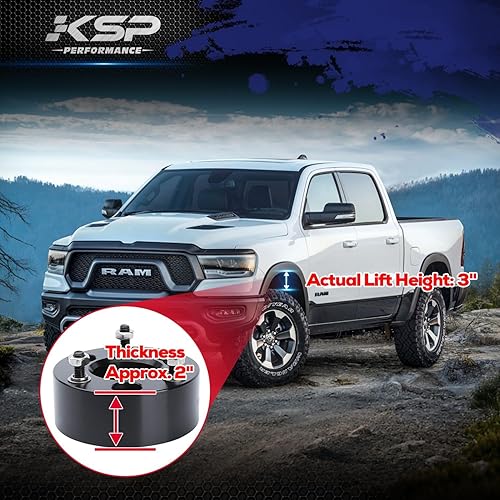 Miniatura 31 de KSP - Kits de elevación delantera de 2 pulgadas para Ram 1500 2009-2026, kit de elevación de nivelación de 2 pulgadas para Dodge Ram 1500 4WD