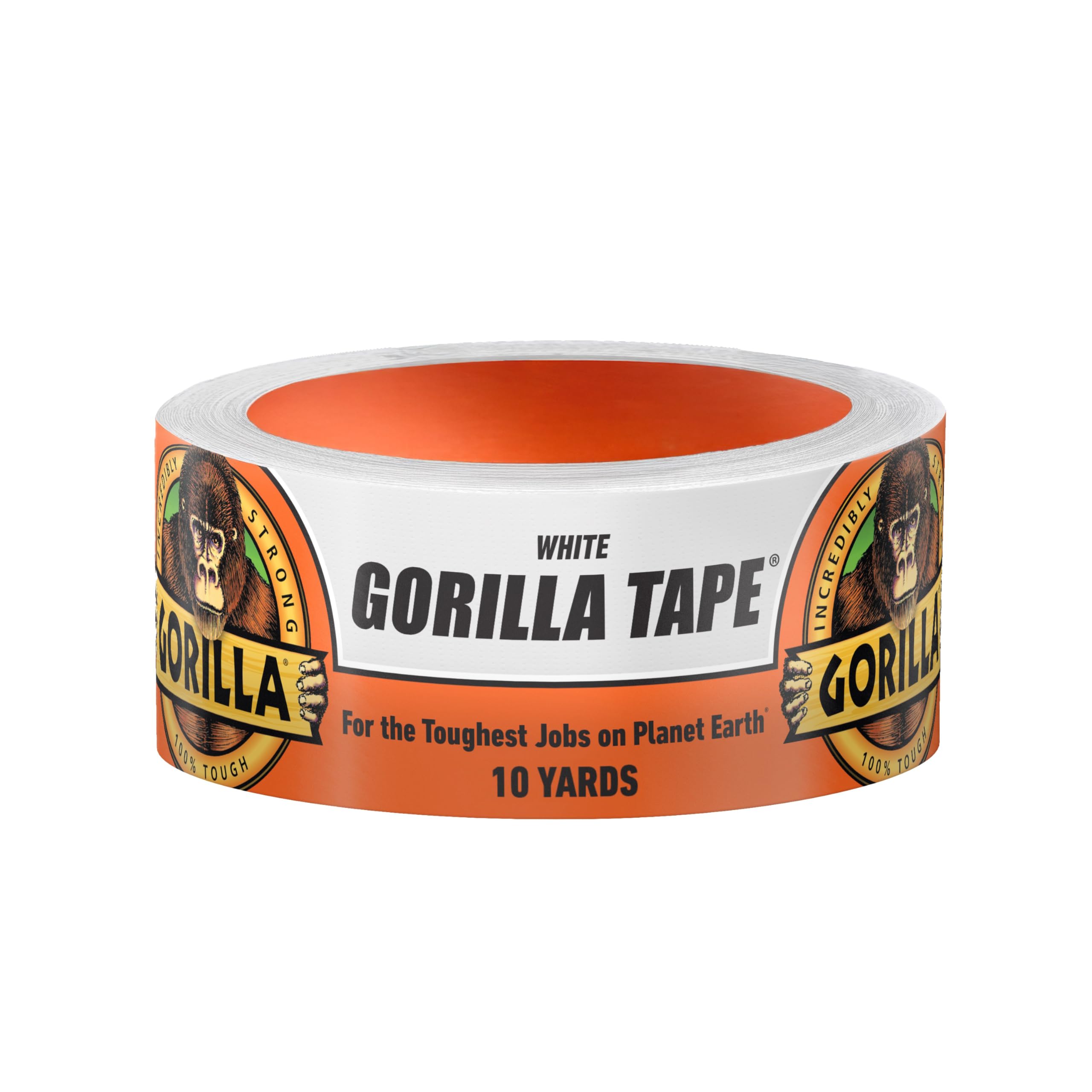 Gorilla Tape, White Duct Tape, 1.88" X 10 Yd, White, (Pack Of 1)