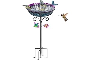 Ethereal Purple Bird Bath - An Avian Oasis for Your Garden's Symphony