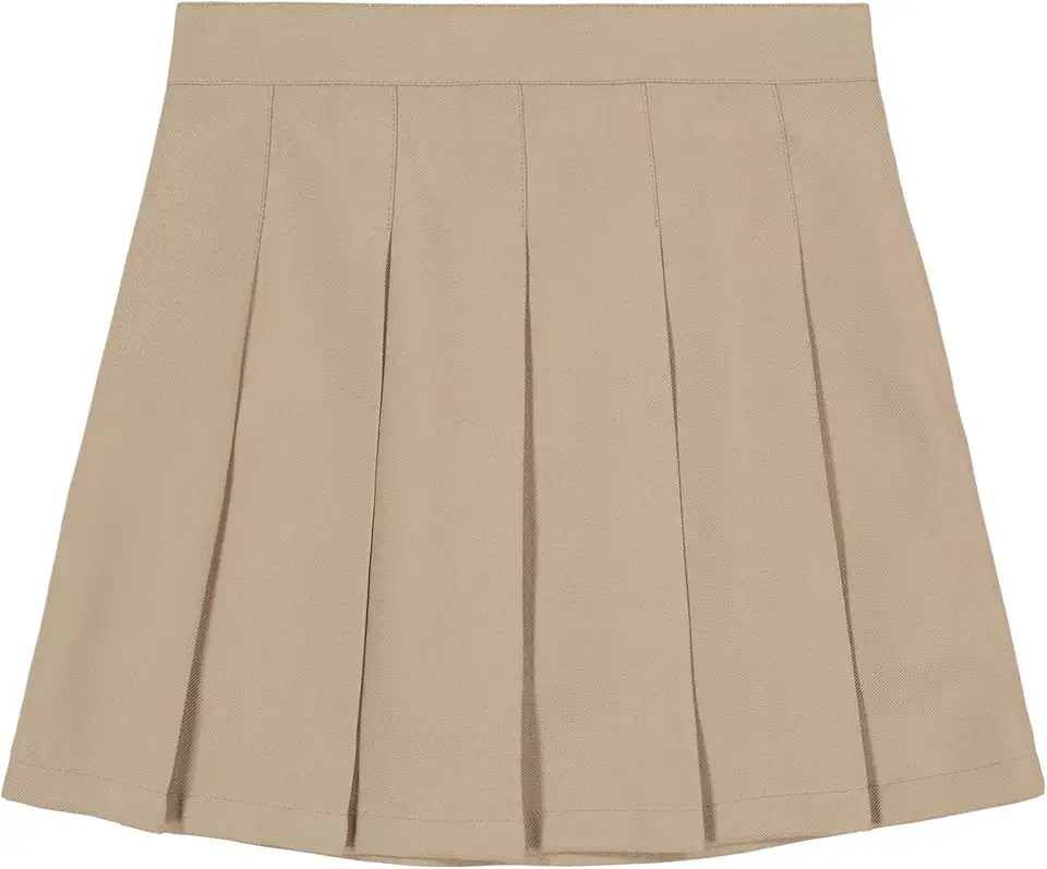 IZOD Girls' School Uniform Pull-on Scooter Skirt with Undershorts, Knit Waistband & Functional Pockets, Wrinkle Resistant