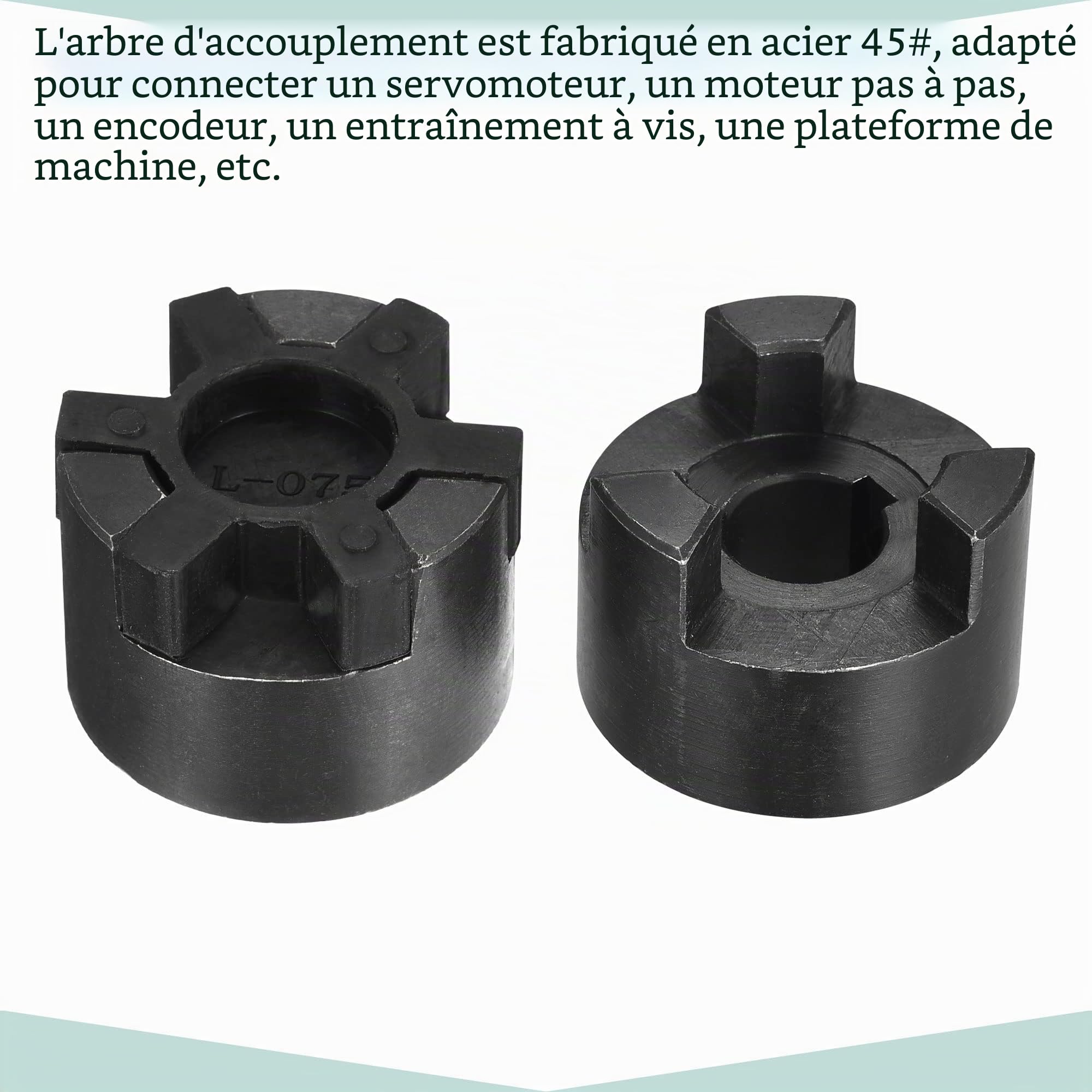 sourcing map Flexible Coupleur Arbre 15mm à 16mm 53mm x 44,5mm Accouplement Moteur Joint