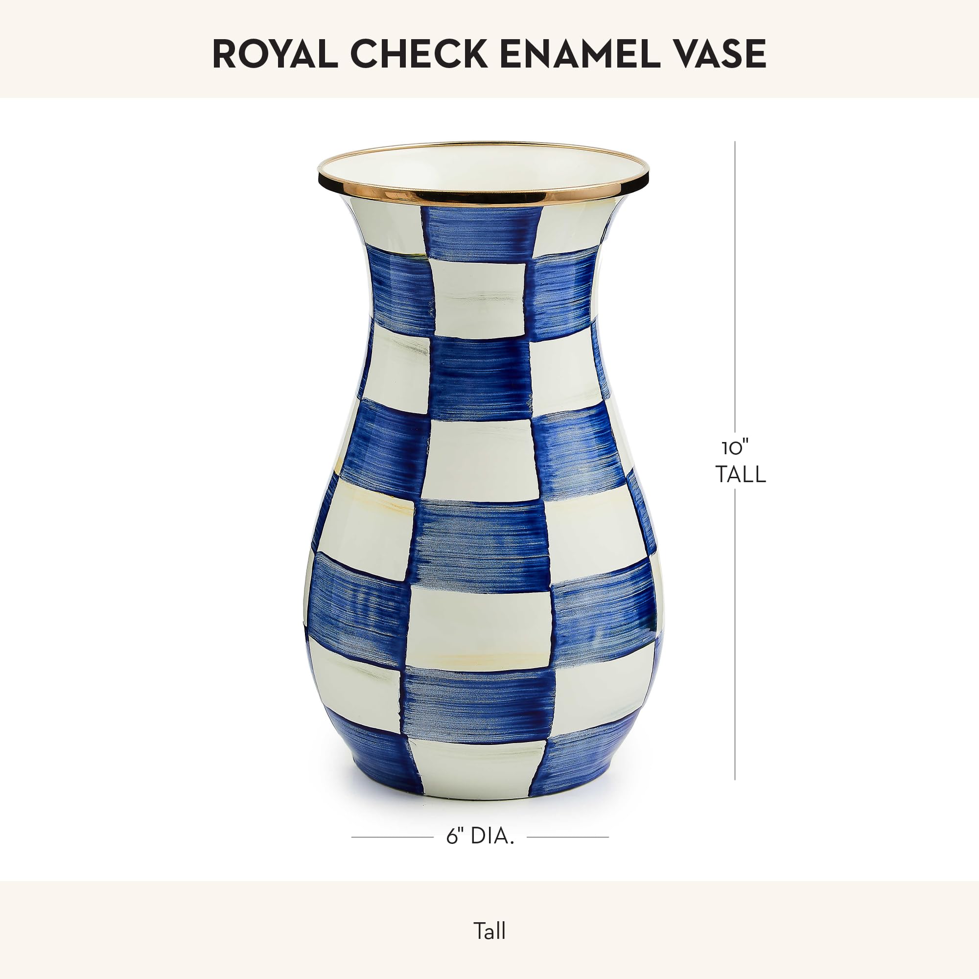  VASE MALJAKKO 160mm フラワーべース　ブルー Amazon.com: MACKENZIE-CHILDS Tall Enamel Vase, Unique Flower Vase