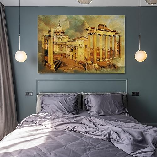 Miniatura 8 de Arte de pared vintage de arquitectura romana antigua, arte de pared de templo antiguo, cuadros históricos, lienzo artístico y arte de pared,