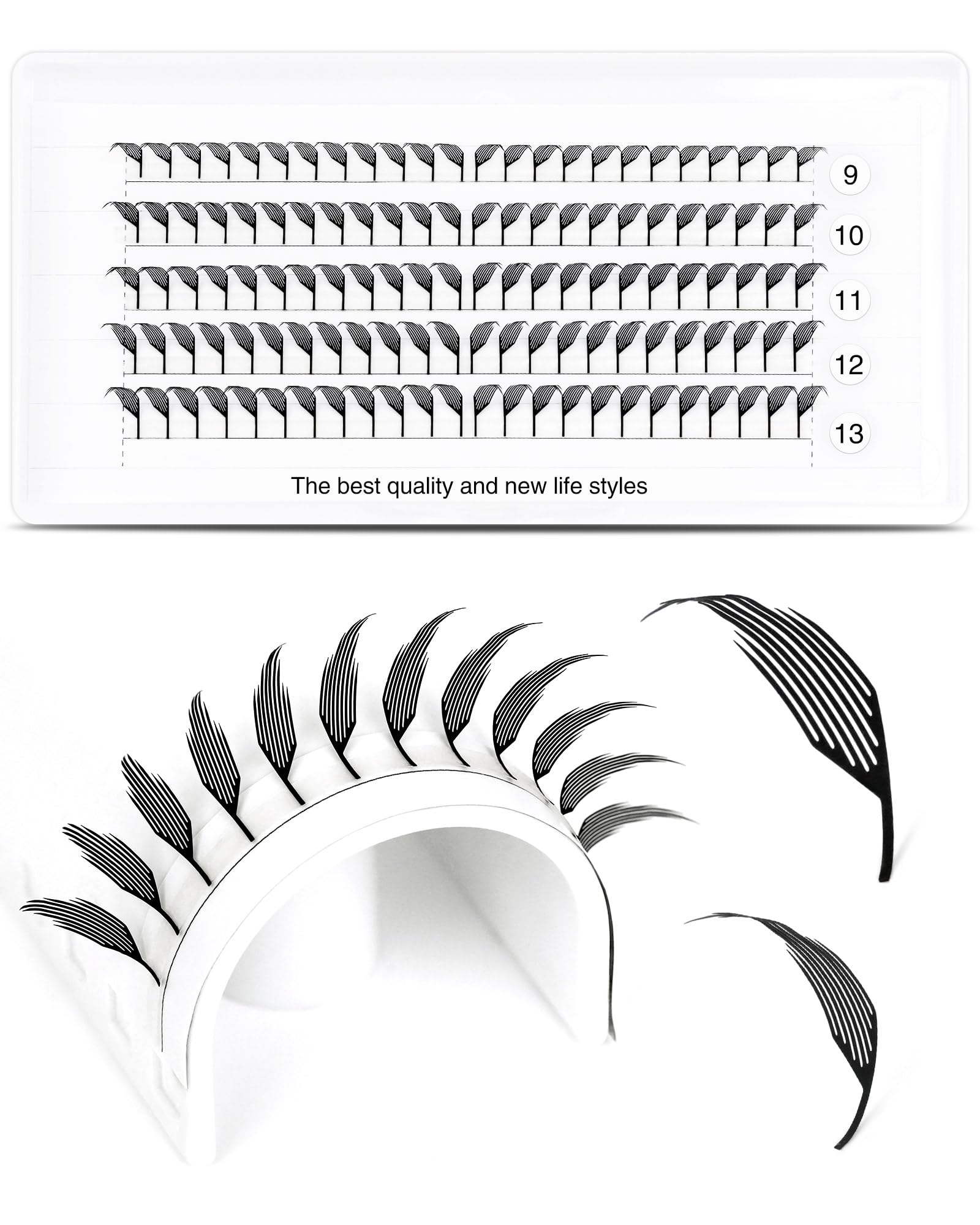 Spire Anime Spike Lash Extension - Premade Lashes Fans Manga Style Eyelash Extensions Comic Pre-made Eye Lash Fans