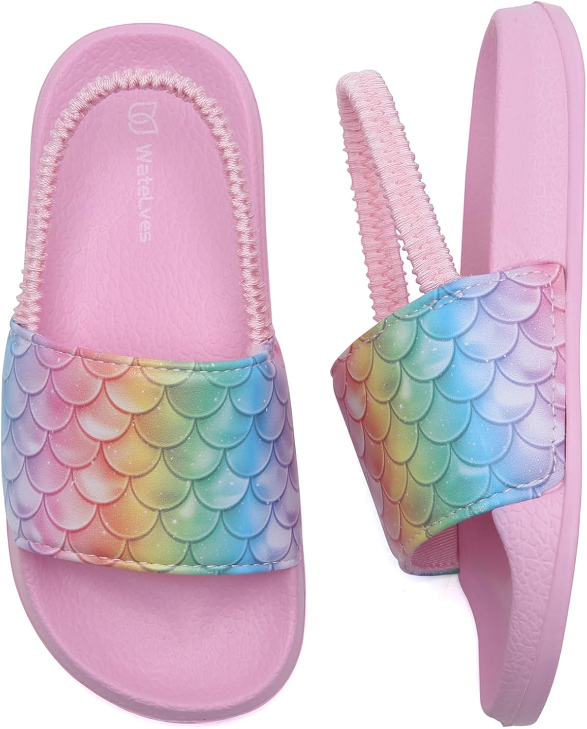 WateLves Toddler Boys Girls Slides Sandals for Swim Beach Kids