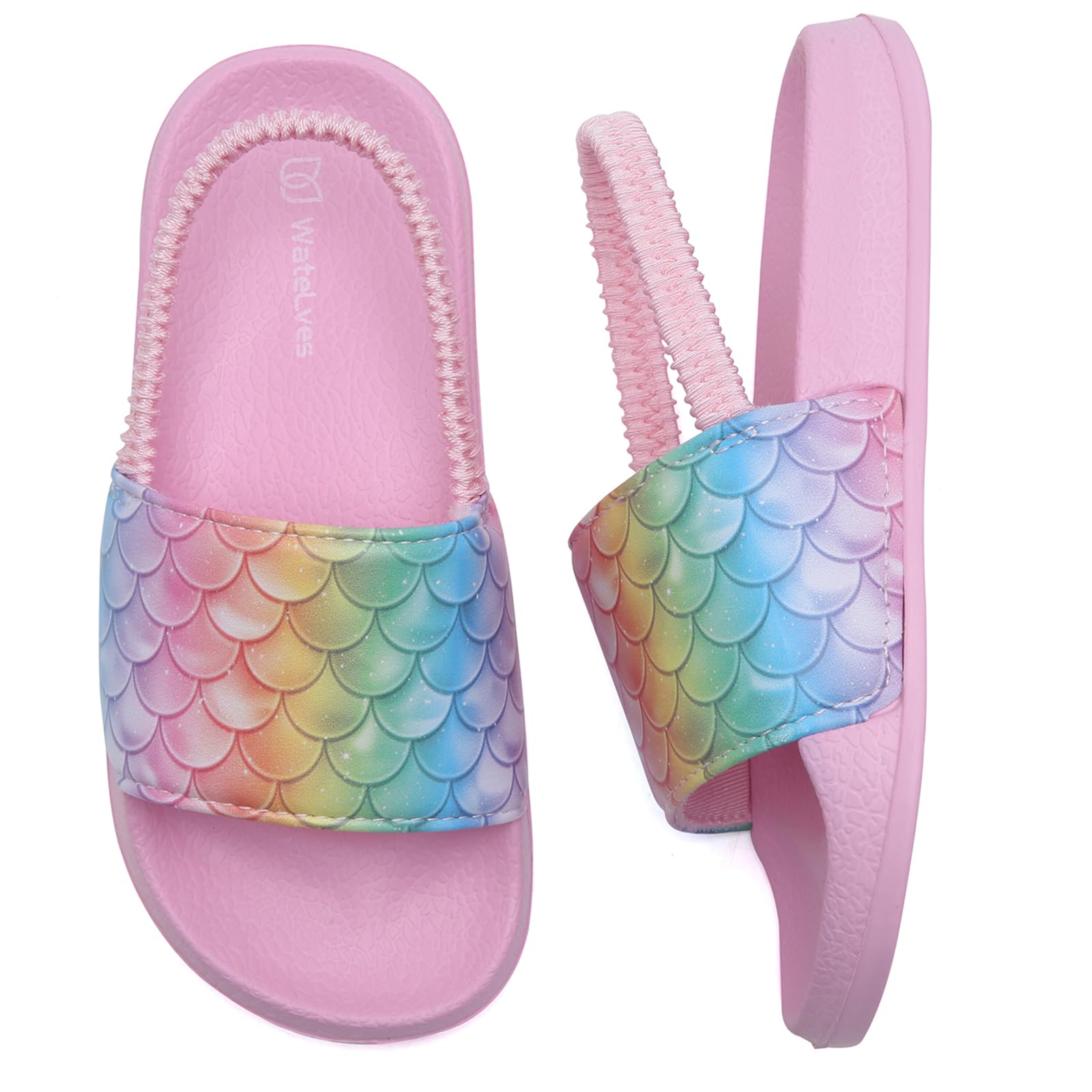 WateLves Toddler Boys Girls Slides Sandals for Swim Beach Kids Water Shoes Casual Summer Slippers