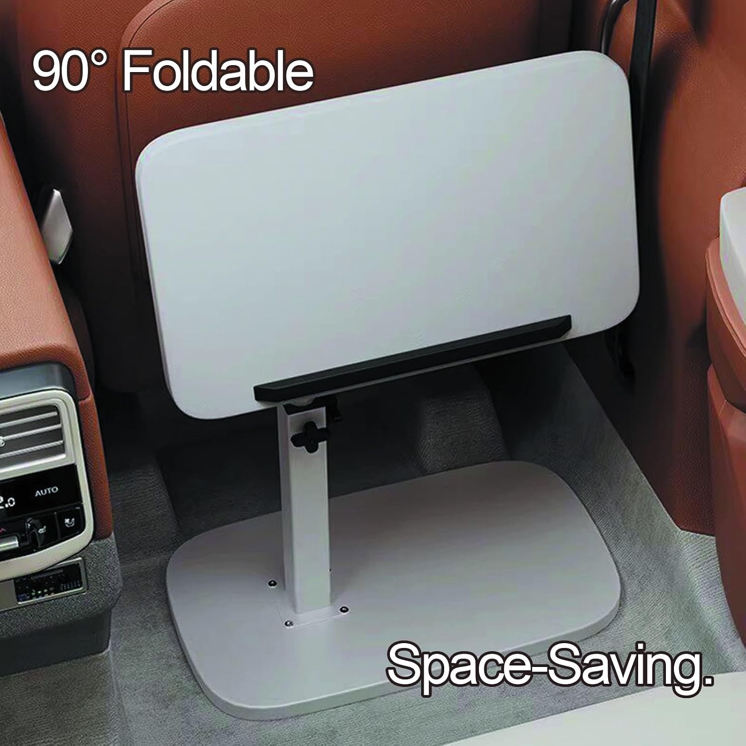 Folding Table 90°， Movable Desk, 18–31in Adjustable Height Table, for Laptop, Camping, No Assembly Required(Yellow)