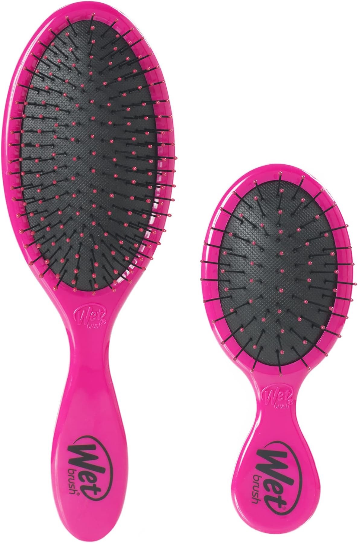 Detangling Hair Brush Set, Original Detangler & Mini Combo, Pink - Ultra-Soft IntelliFlex Bristles, Glide Through Tangles With Ease For All Hair Types - Pain-Free For Women, Men