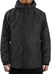 Veste de pluie imperméable pour hommes avec poche à capuche et à glissière en plein air léger pour les voyages de randonnée