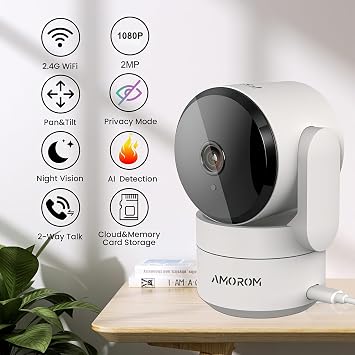Indoor Security Cameras, Alexa Camera for Baby/Elderly/Pet Monitoring