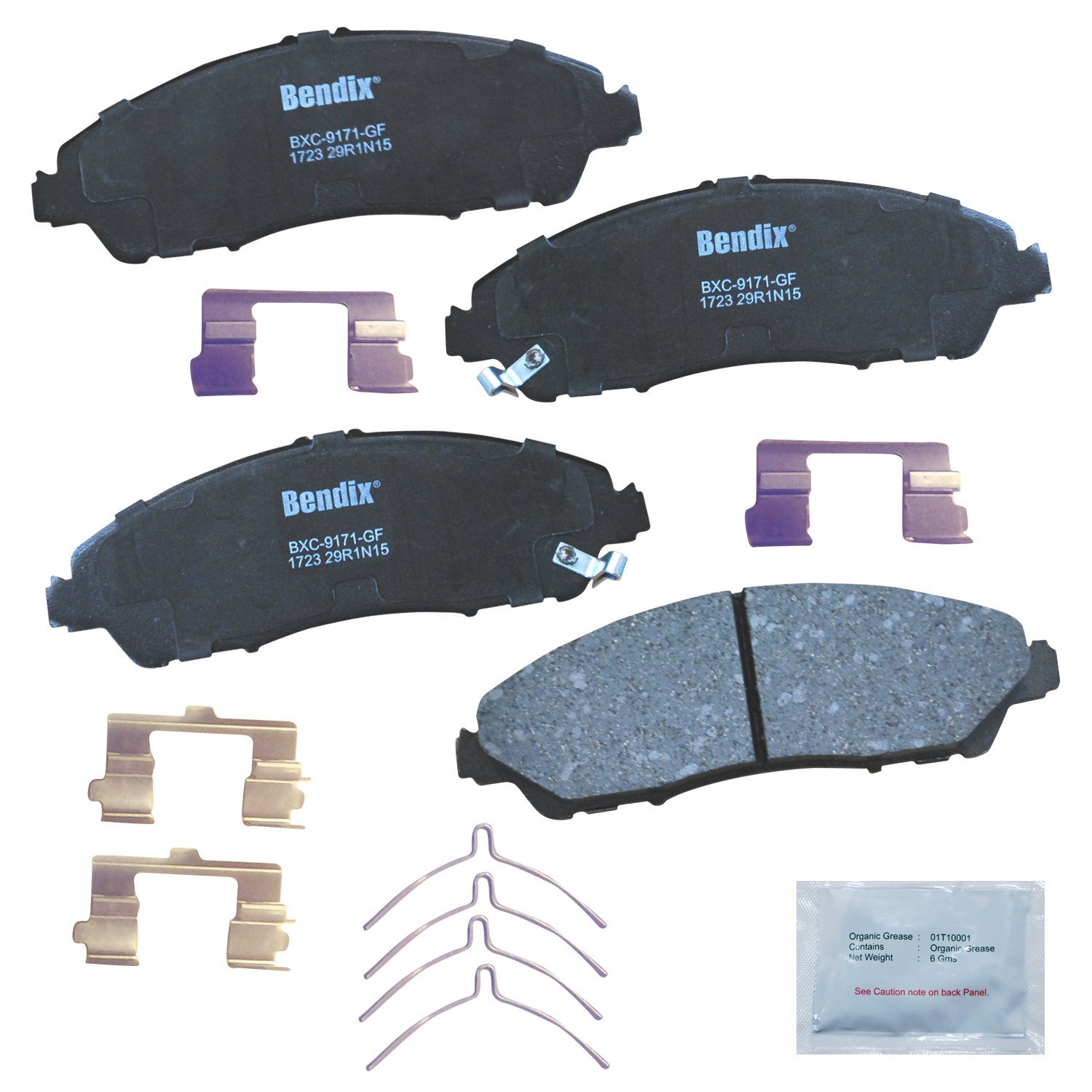 Amazon.com: Bendix Priority1 CFC1723 Ceramic Front Brake Pads for