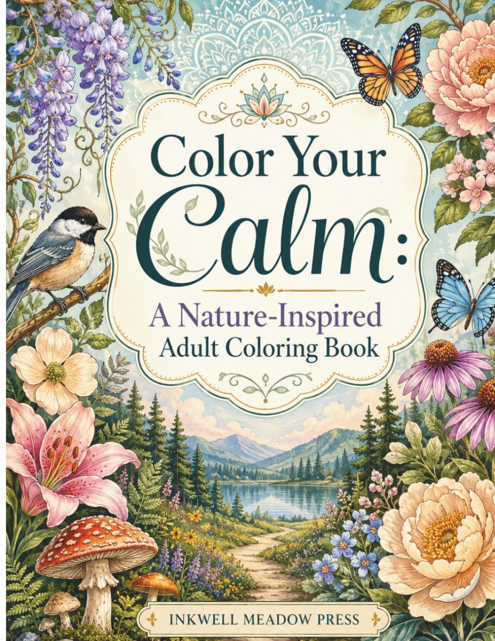 Color Your Calm: A Nature-Inspired Adult Coloring Book
