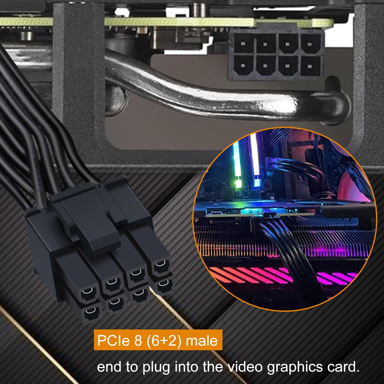 Amazon.co.jp: COMeap Atx Cpu 8ピンオスからデュアルPcie 2X 8ピン（6