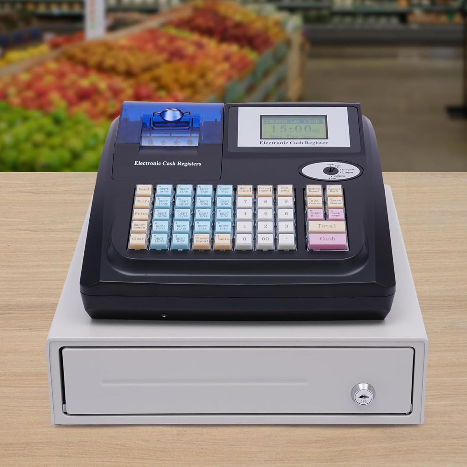 48 Key Cash Register With Printer T-71-60 Electronic Cash Register - 48 ...
