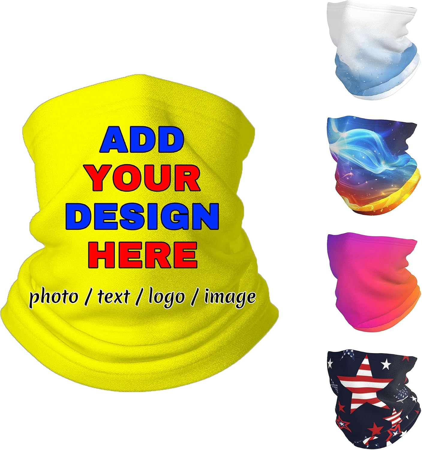 Custom Balaclava for Women Men Personalized Ski Mask, Customized Neck Gaiter
