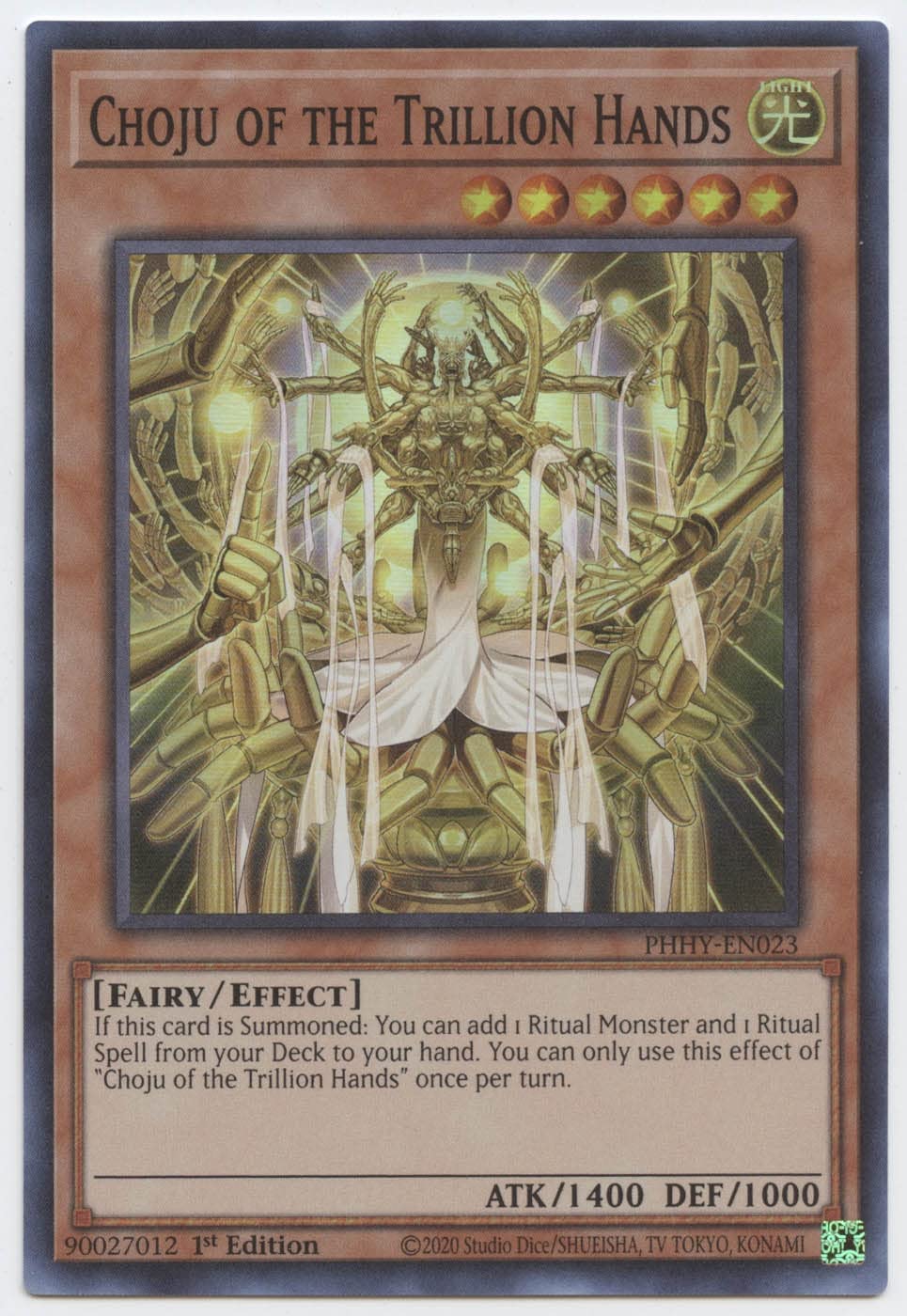 Choju of The Trillion Hands - PHHY-EN023 - Super Rare - 1st Edition