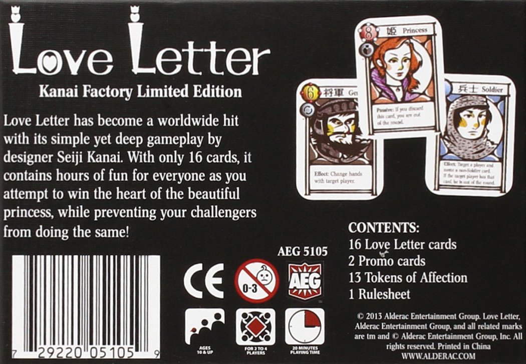 Amazon.com: Alderac Entertainment Group (AEG) Lover Letter Kanai