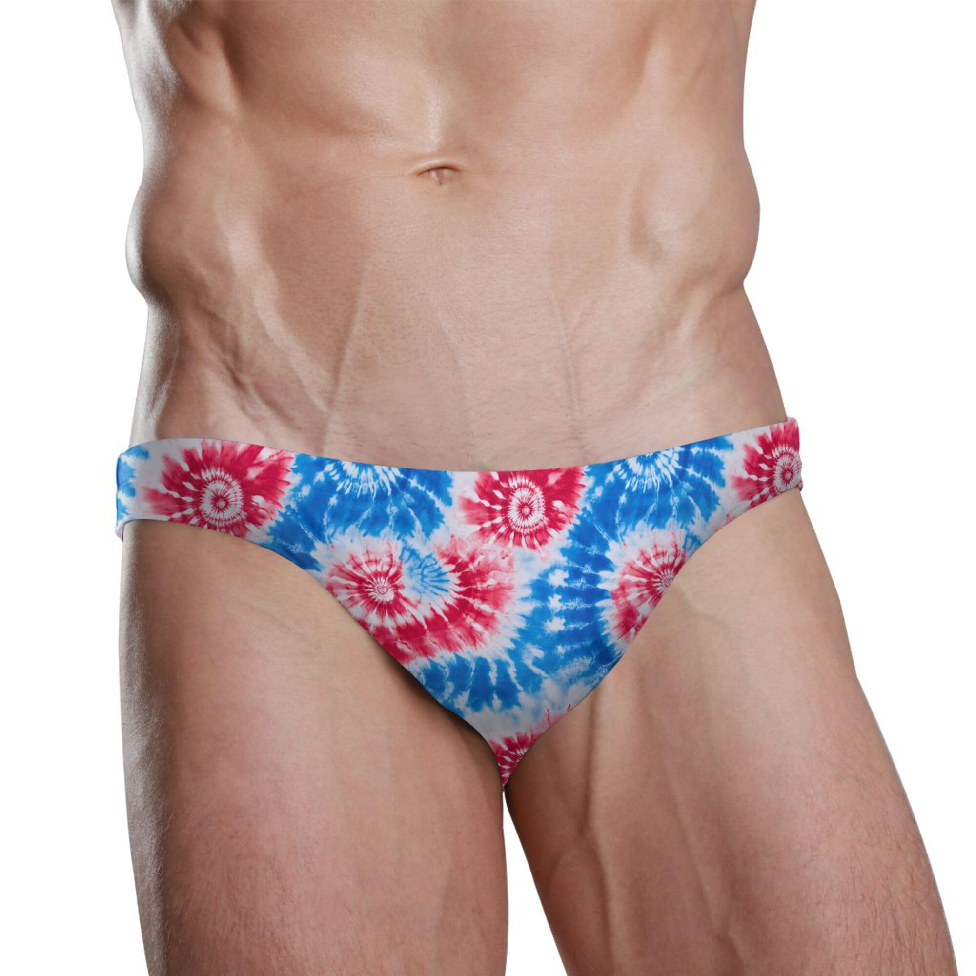 Tie Dye Swim Briefs for Men Swimsuit Bikini Swimwear S B0404520