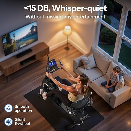 Miniatura 15 de Niceday Bicicleta estática reclinada, bicicleta reclinada para el hogar, bicicleta estacionaria reclinada con capacidad de peso de 400 libras