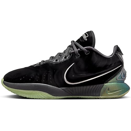 NIKE Lebron XXI Tahitian Basketball Shoes (FB2238-001, Black/Iron Grey/Oil Green/Metallic Pewter) Size 6.5