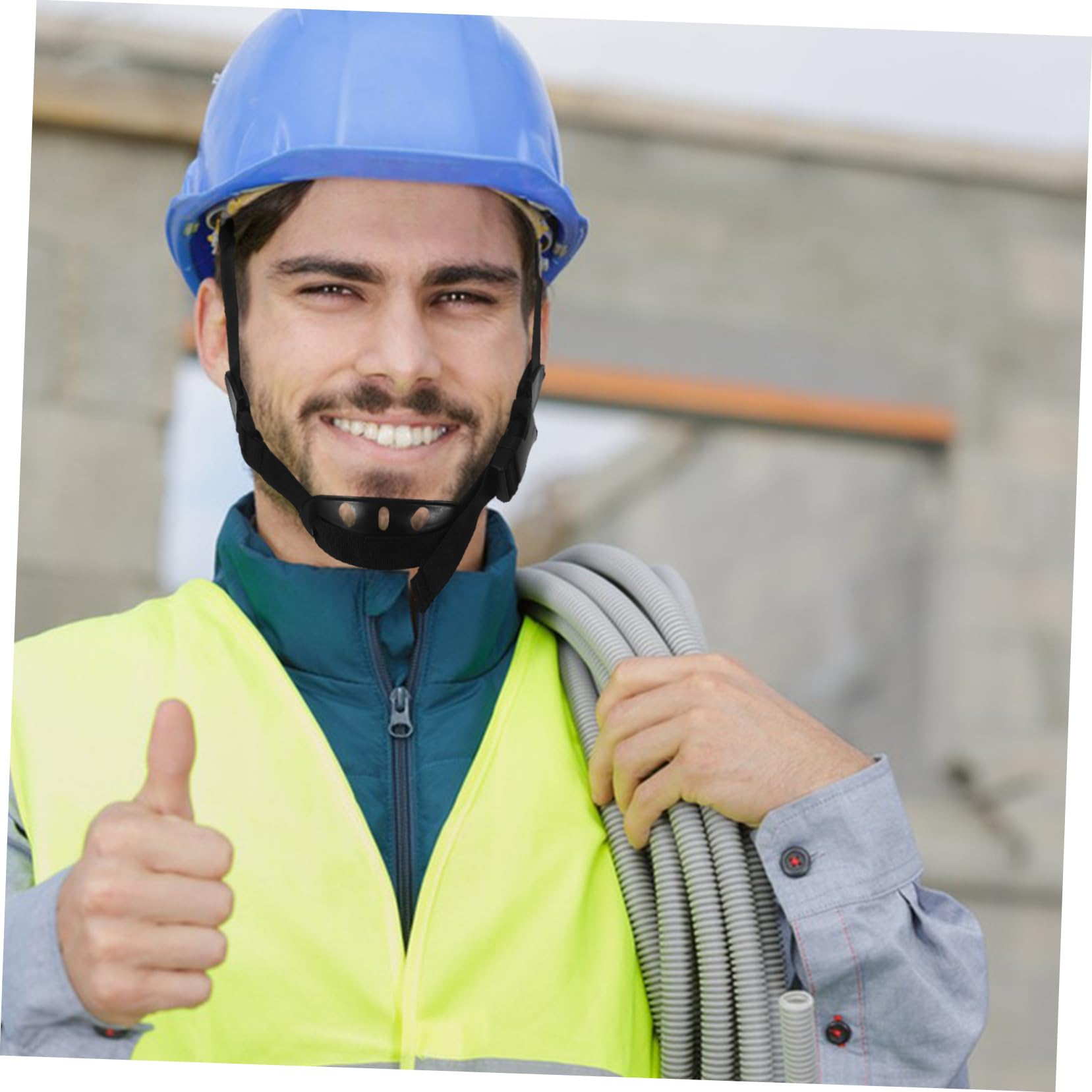 jojofuny Correa para Casco Certificado Sombrero de construcción no Chin Strap Correa de Barbilla Cinturones para Hombre Correa para la Barbilla del Casco Correa de Casco poliéster