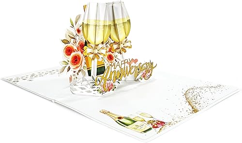 Miniatura 2 de CUTPOPUP - Tarjeta de felicitación de boda en 3D emergente (copas de champán)