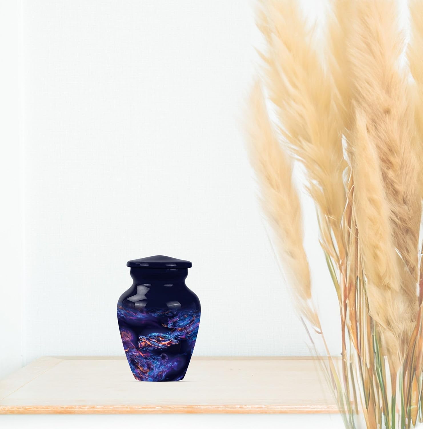 Turtle Urn - Small Urns for Human Ashes Keepsake - Burial Urns for Human Ashes Adult Male - Adult Urns for Human Ashes Men - Cremation Urns for Adults (3 inch Pack of 1)