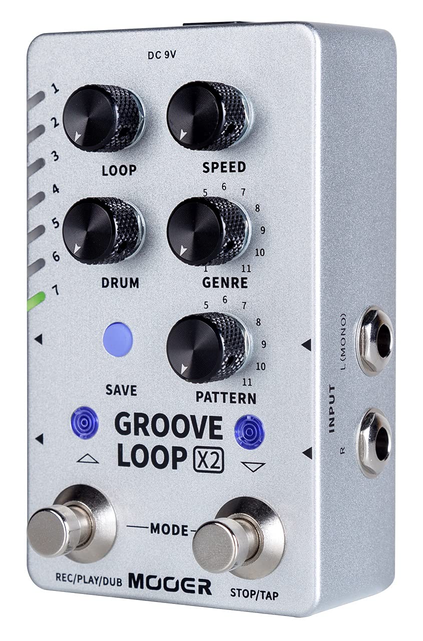 MOOER Groove Loop X2 - Stereo Looper/macchina per tamburo, Grigio