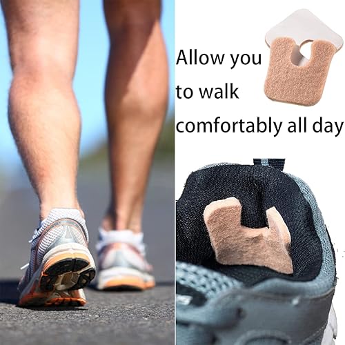 Miniatura 4 de 48 almohadillas de fieltro en forma de U para callos metatarsianos, almohadillas para el antepié, alivio del dolor, cojín para los pies, protege los