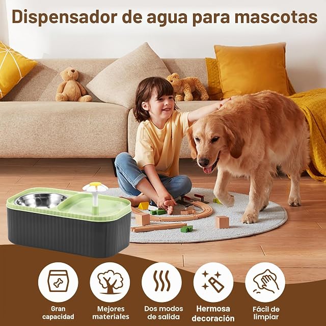 Foto 3 de 8 de Fuente de Agua y comedero 2 en 1 para Gatos