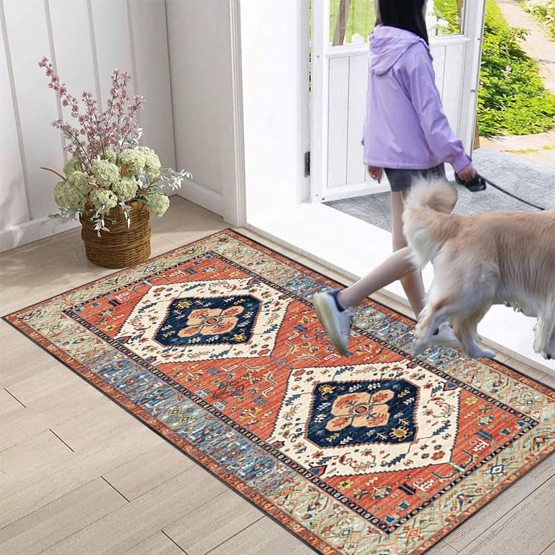 Tapis De Couloir Au Metre Antiderapant Lavable Long Moderne Motifs Géométriques Tapis De Couloir