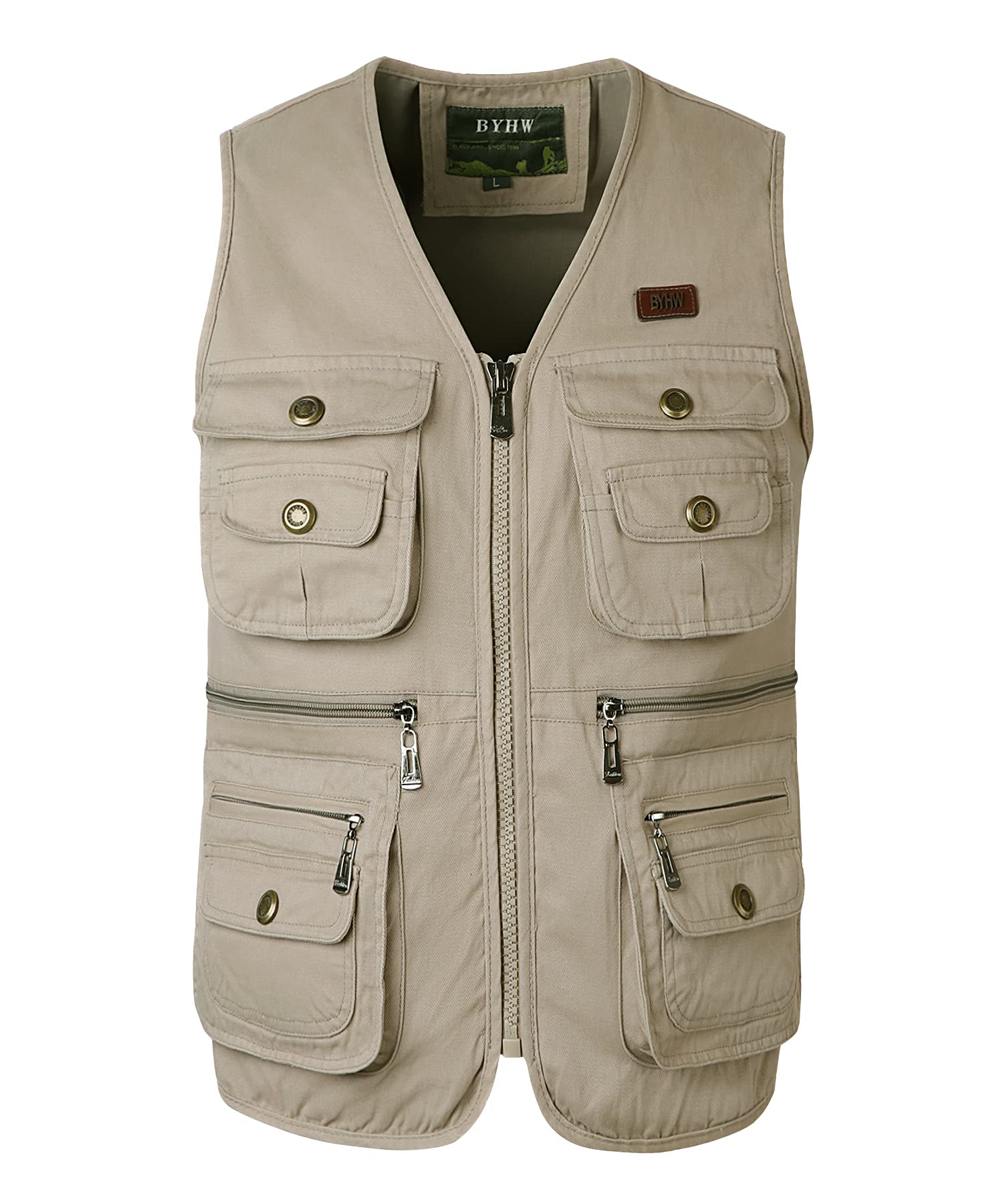 Herren Safari Weste Outdoor Jagdweste Fotografie Arbeitsweste mit Multi Taschen