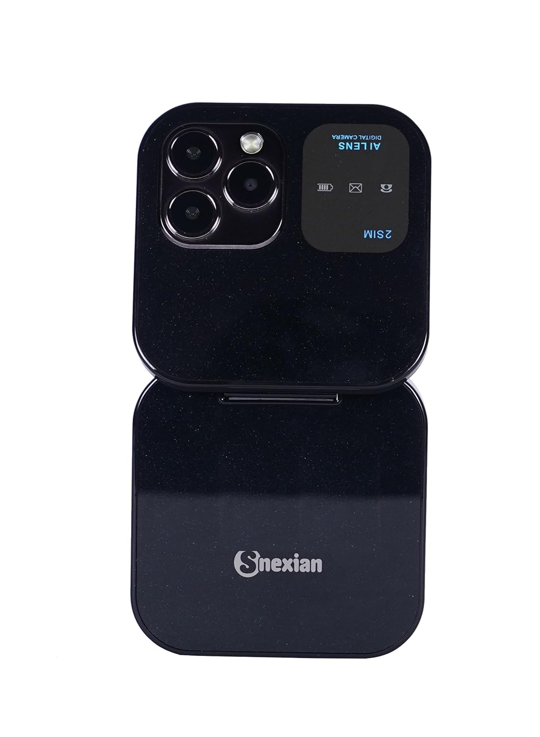 Snexian All-New Rock X Flip Dual Sim |Keypad Mobile| with 1.8″ Display |Flip|Fold| Call & SMS Indicator|Crystal Back Panel |BT Dialer|Voice Changer |Long Lasting Battery|FM|Camera|Feature Phone| Black Snexian All-New Rock X Flip Dual Sim |Keypad Mobile| with 1.8″ Display |Flip|Fold| Call & SMS Indicator|Crystal Back Panel |BT Dialer|Voice Changer |Long Lasting Battery|FM|Camera|Feature Phone| Black