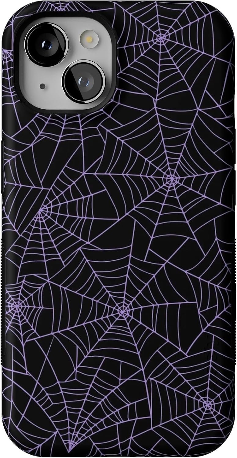 Casely iPhone 13 Case | Midnight Web | Spider Web | Bold Protective Case Design | Compatible with MagSafe