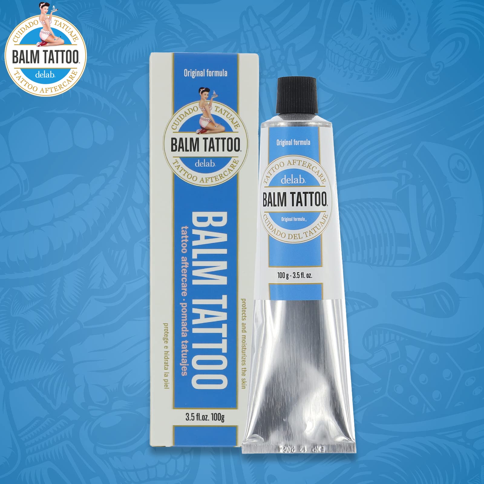 Balm Tattoo Original - Crema para Tatuajes de 100 g - Línea Aftercare de Absorción Rápida - Facilita la Cicatrización y Curación del Tatuaje - Favorece unos Resultados Nítidos