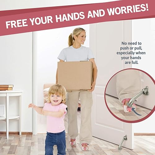 Miniatura 7 de Jack N'Drill - 1 tope de puerta de 4 pulgadas  Con punta de goma antideslizante para suelos de madera, hormigón, baldosas y alfombrados  Funciona en