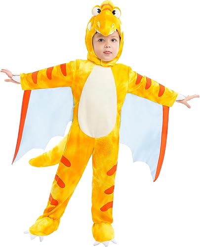 Spooktacular Creations Pterodactyl Dinosaur Costume Kid and Toddler Deluxe Set for Halloween Dress Up Dinosaur Themed Party