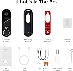 Geeni Halo 3MP Smart Video Doorbell Camera – Battery Powered or Hardwired Surveillance – Includes Plug-in Chime, 2K HD Video, 2-Way Audio, & Night Vision – Alexa & Google Assistant Compatible