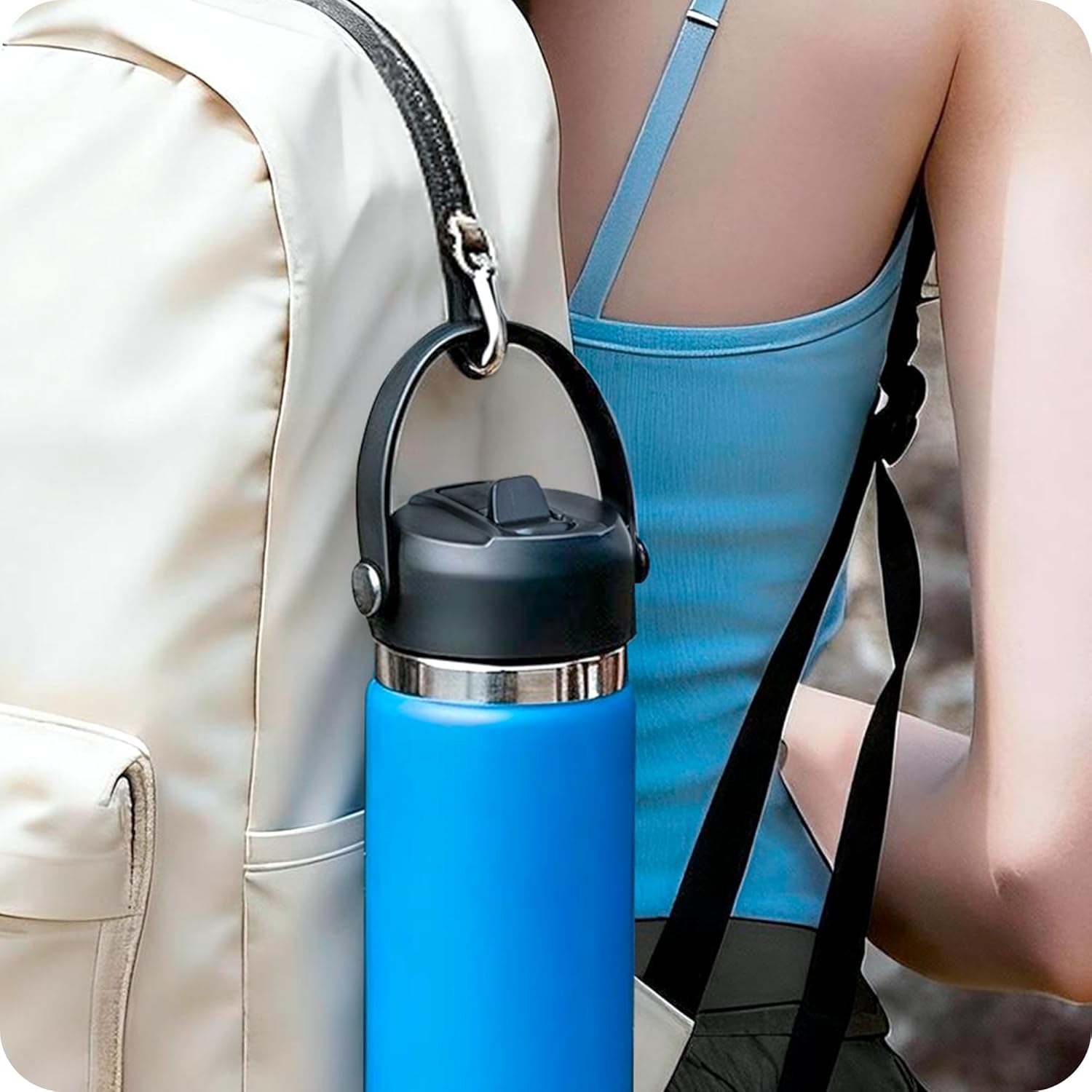 Straw Lid for Hydroflask, Lids with Straw for Hydro Flask 12 16 18 20 32 40 64oz Wide Mouth Water Bottles, Replacement Cap Lid for Hydroflask, BPA Free - Image 3