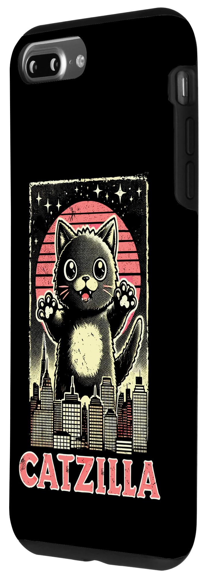iPhone 7 Plus/8 Plus Cute Retro Cat Catzilla Men Women Kids Funny Cat Case - Image 2