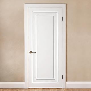 Crutello Door Trim Molding, Peel and Stick Door Molding Kit - 12 Pcs Pre Cut Self Adhesive Moulding Trim Kit for Interior Doors, 20"x64" Outer, 16"x60" Inner