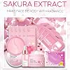 Sakura Skin Care Sets & Kits, Girlsfriend Gifts, Pamper Gifts for Women with Serum,Cream,Sleep Mask,Eye Mask- Pamper Set for Teen,Girls,Women,Mom | Birthday, Travel Skincare Set(14PCS)